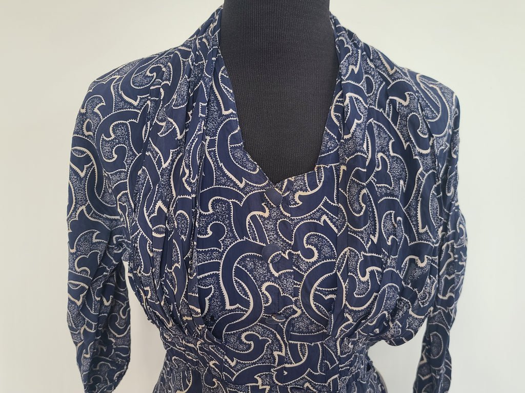 German Print Dress DRP Zipper Handmade(B-37' W-29.5' H-43') — image 17