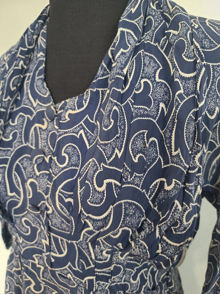 German Print Dress DRP Zipper Handmade(B-37' W-29.5' H-43') — image 8