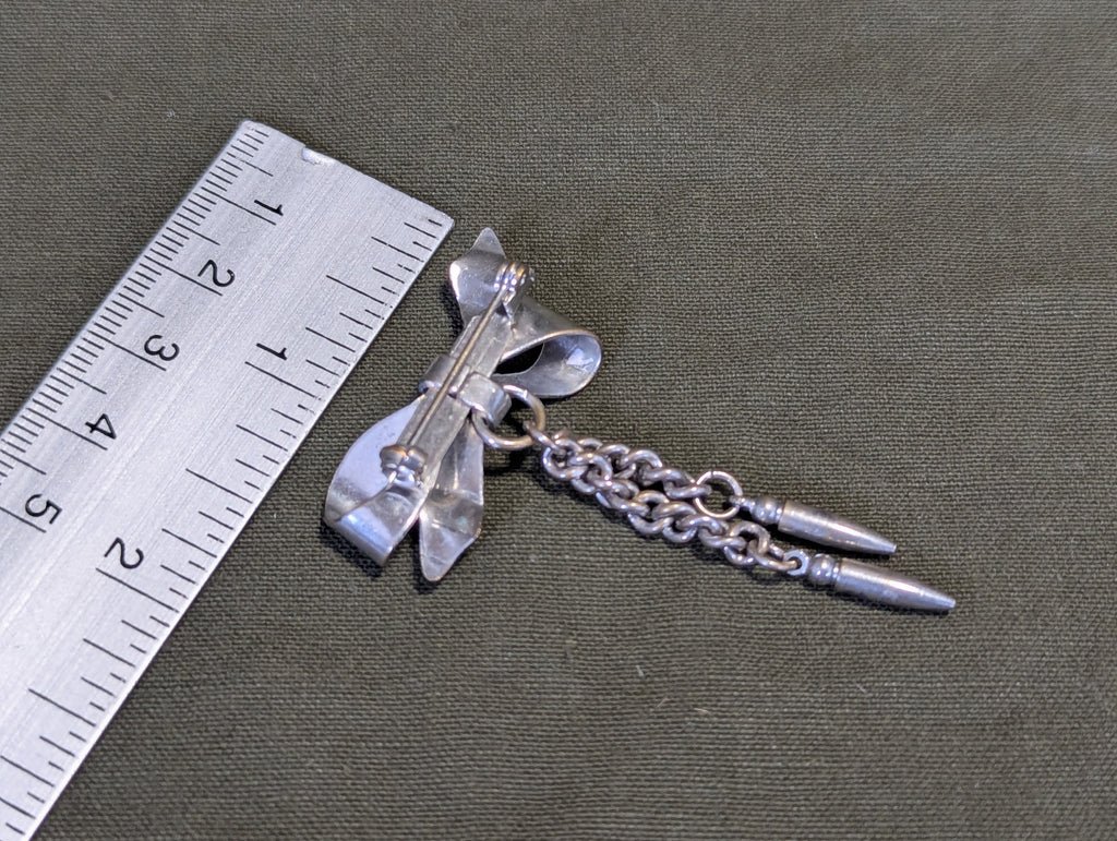 Sweetheart Bow Pin with Bullet Charms — image 2