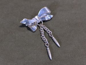 Sweetheart Bow Pin with Bullet Charms