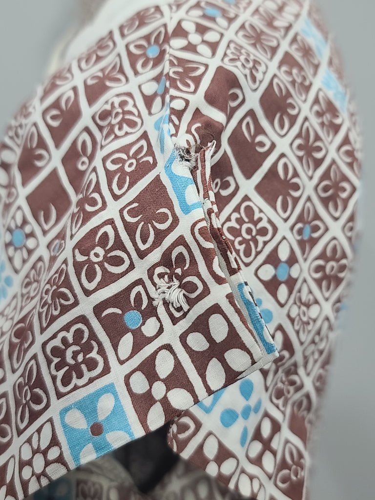 Blue and Brown Print Dress(B-34' W-24.5' H-37') — image 10