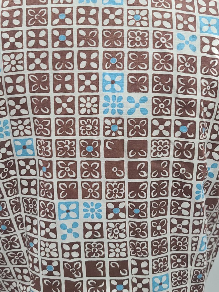 Blue and Brown Print Dress(B-34' W-24.5' H-37') — image 12