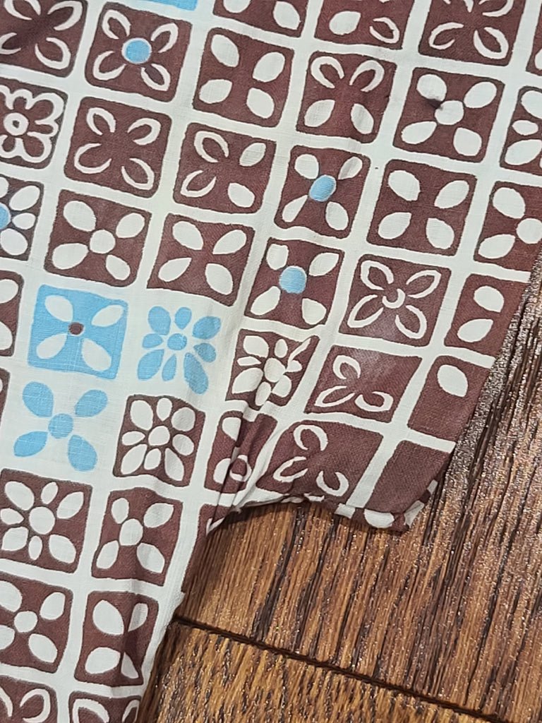 Blue and Brown Print Dress(B-34' W-24.5' H-37') — image 13