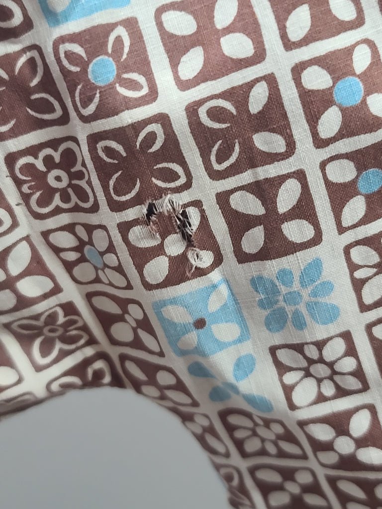 Blue and Brown Print Dress(B-34' W-24.5' H-37') — image 7