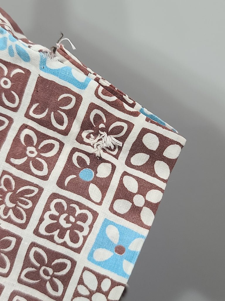 Blue and Brown Print Dress(B-34' W-24.5' H-37') — image 9