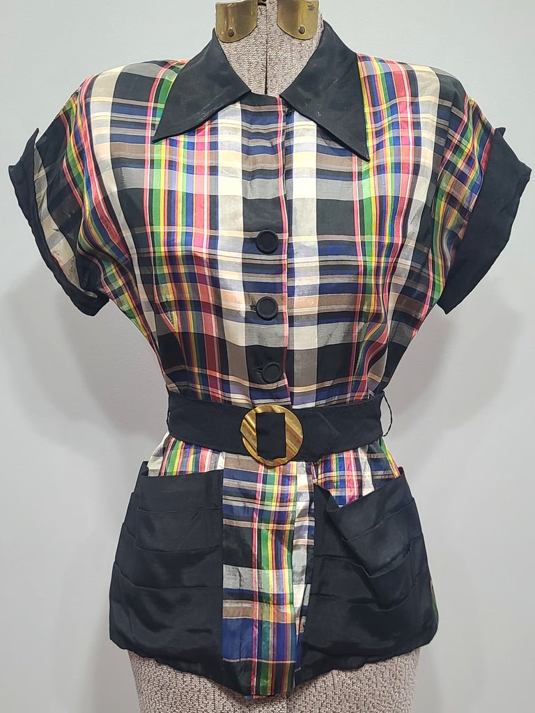 Colorful Plaid Skirt Suit(B-35' W-25' H-35') — image 15