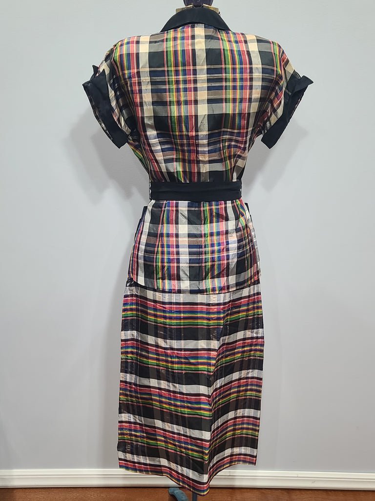 Colorful Plaid Skirt Suit(B-35' W-25' H-35') — image 4