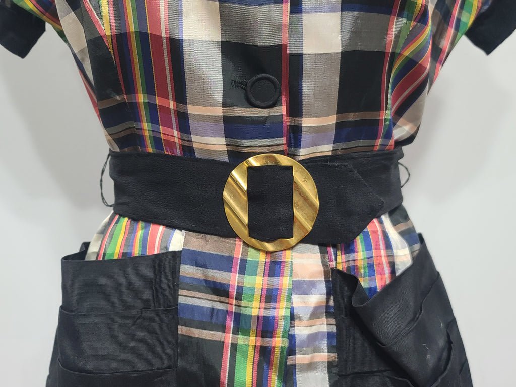 Colorful Plaid Skirt Suit(B-35' W-25' H-35') — image 7