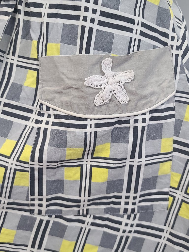 Gray and Yellow Plaid Dress(B-38' W-29' H-34') — image 11