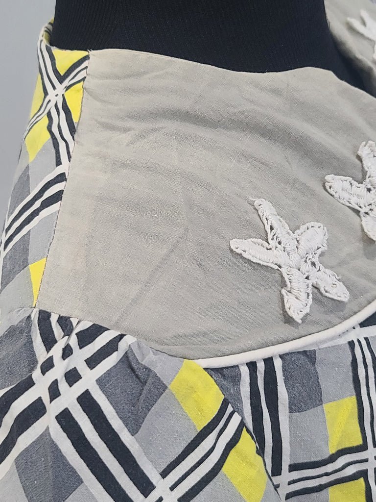 Gray and Yellow Plaid Dress(B-38' W-29' H-34') — image 13