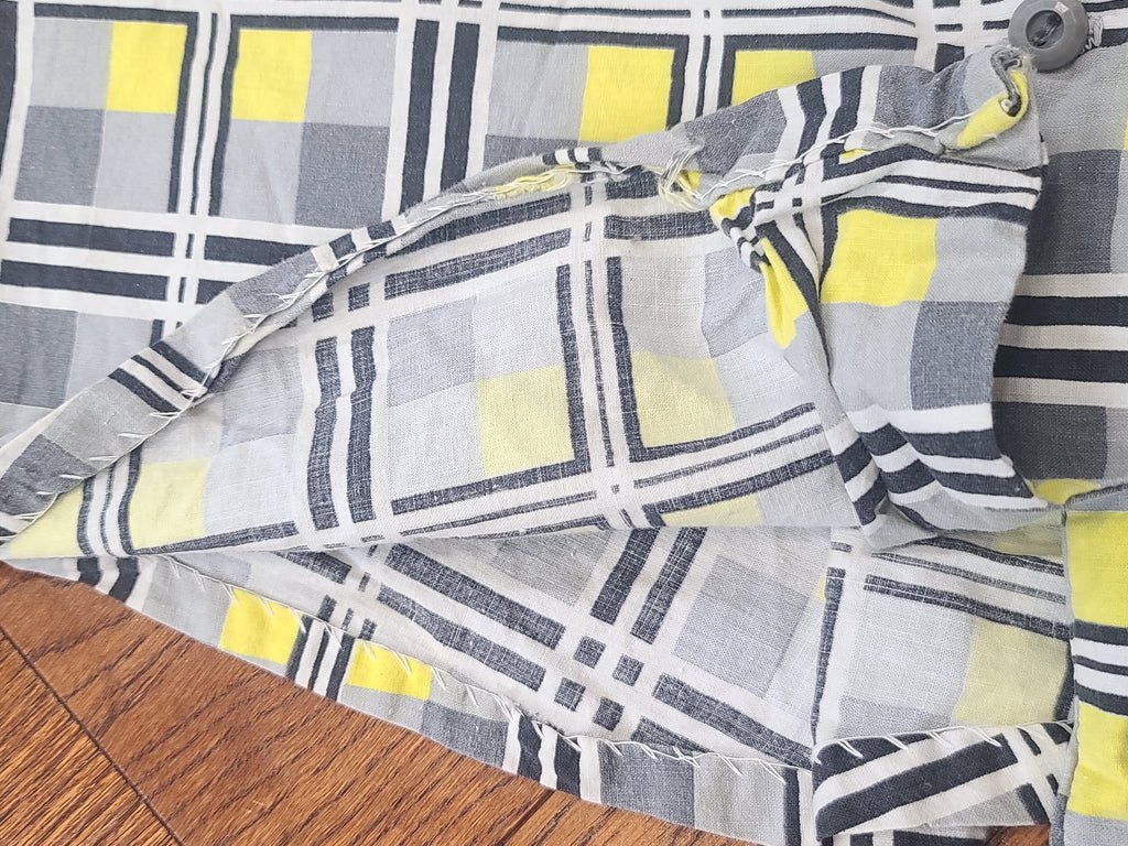 Gray and Yellow Plaid Dress(B-38' W-29' H-34') — image 22