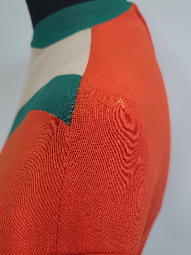 Bright Orange Green and Tan Dress(B-38' W-27' H-42') — image 10