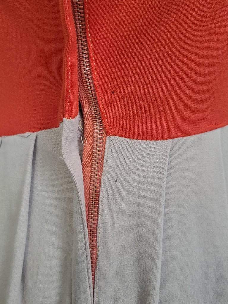 Bright Orange Green and Tan Dress(B-38' W-27' H-42') — image 12