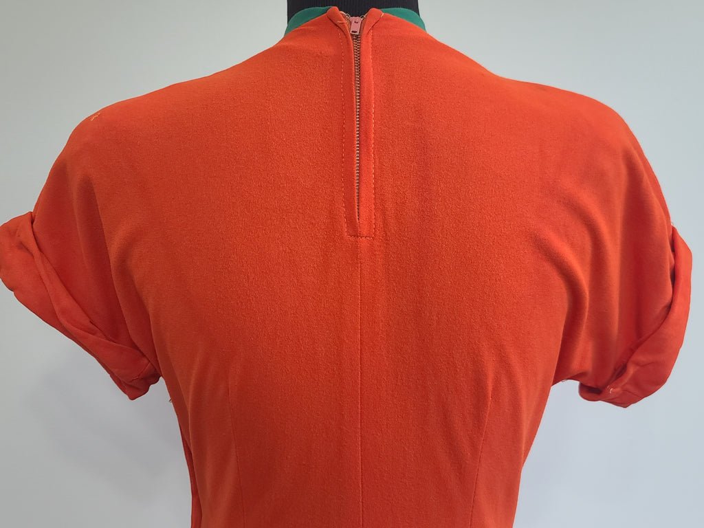 Bright Orange Green and Tan Dress(B-38' W-27' H-42') — image 13