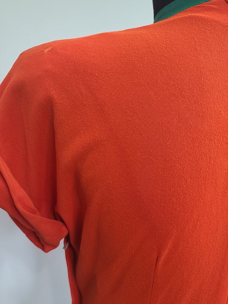 Bright Orange Green and Tan Dress(B-38' W-27' H-42') — image 14