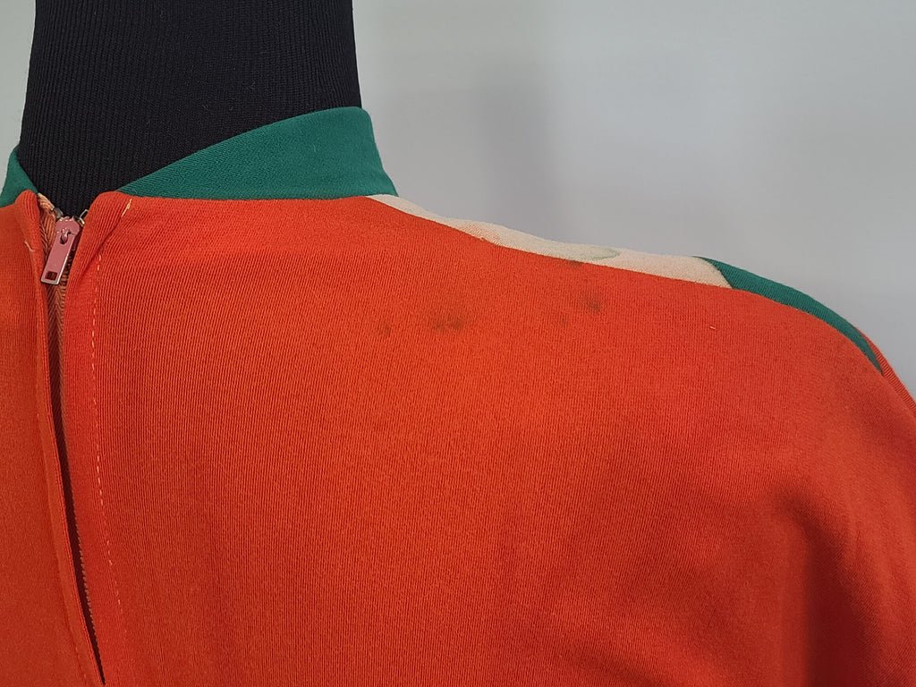 Bright Orange Green and Tan Dress(B-38' W-27' H-42') — image 16