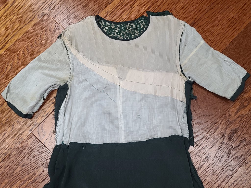 German Green Dress 'Make do and Mend'(B-33' W-29' H-35') — image 23