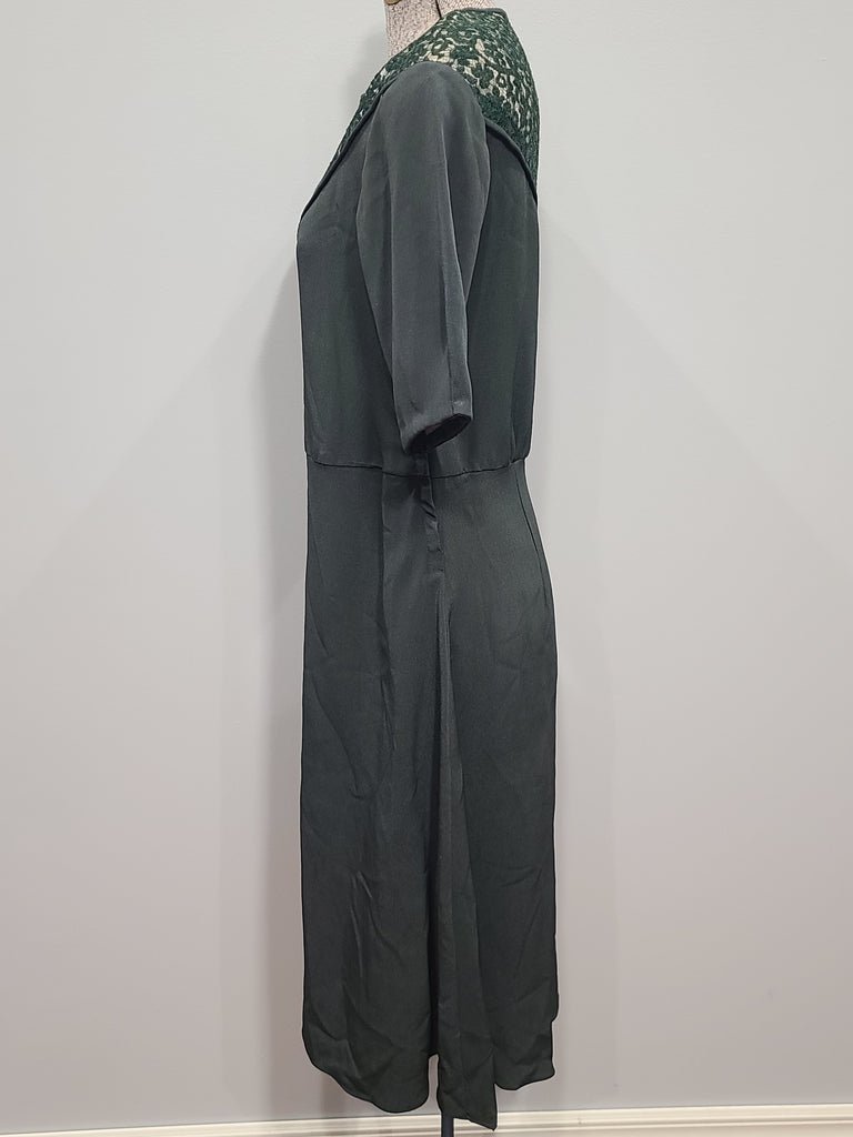 German Green Dress 'Make do and Mend'(B-33' W-29' H-35') — image 3