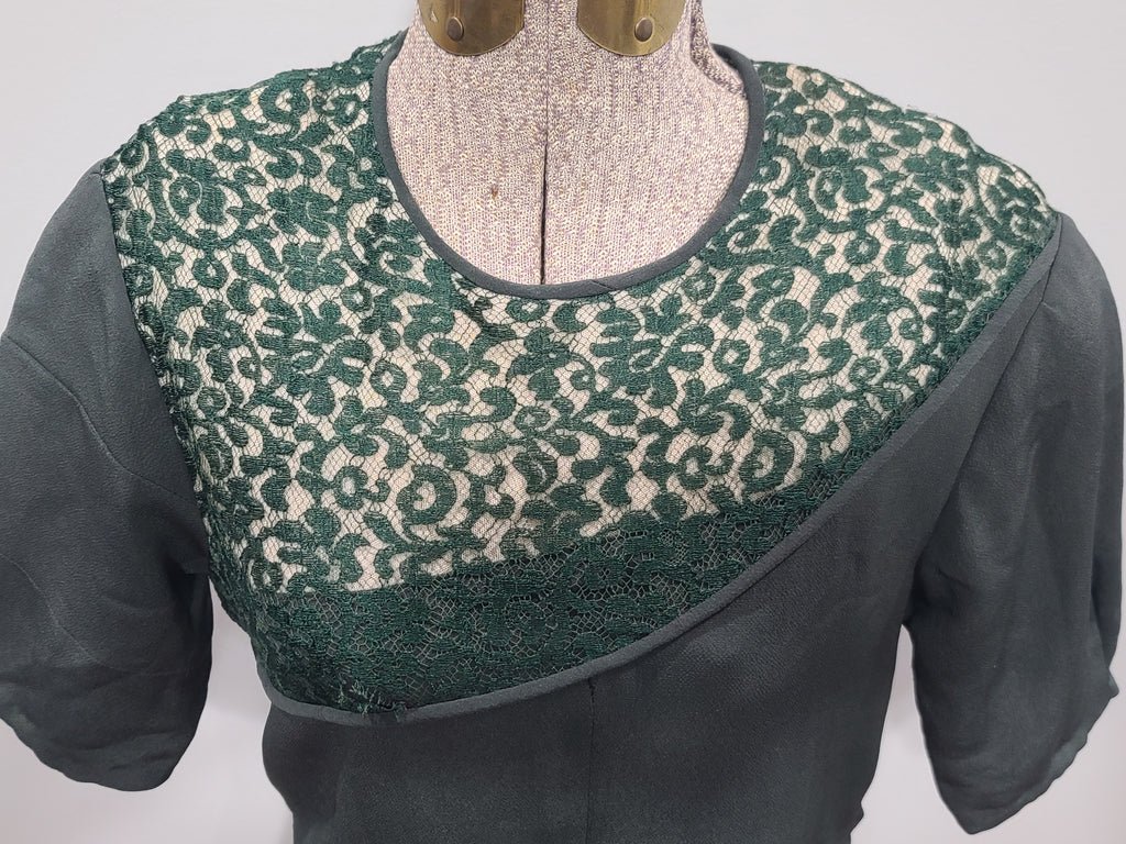German Green Dress 'Make do and Mend'(B-33' W-29' H-35') — image 5