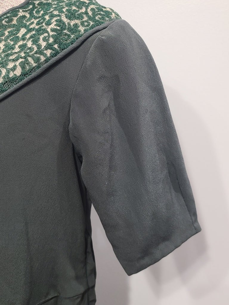 German Green Dress 'Make do and Mend'(B-33' W-29' H-35') — image 9