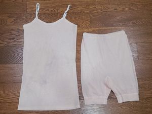 German Pink Lingerie Set: Top and Shorts (Small/Medium)