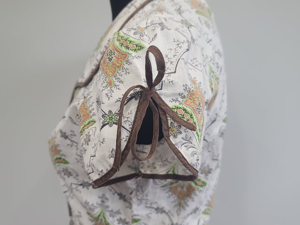 Abstract Flower Print Button Down Dress(B-36' W-28.5' H-37') — image 11