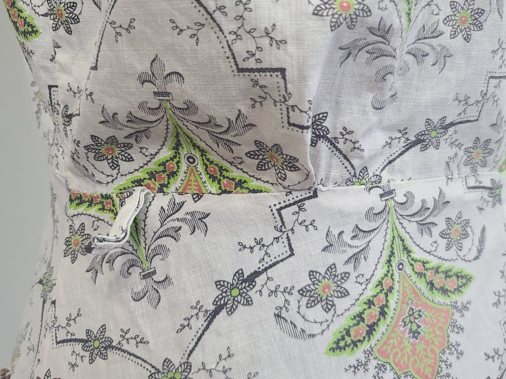 Abstract Flower Print Button Down Dress(B-36' W-28.5' H-37') — image 12