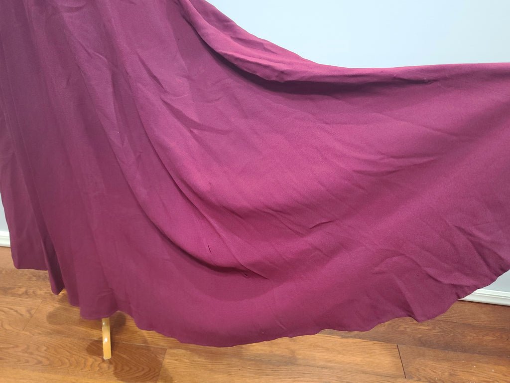 Maroon Rayon Gown with Beaded Bird Design(B-37' W-30' H-38') — image 17