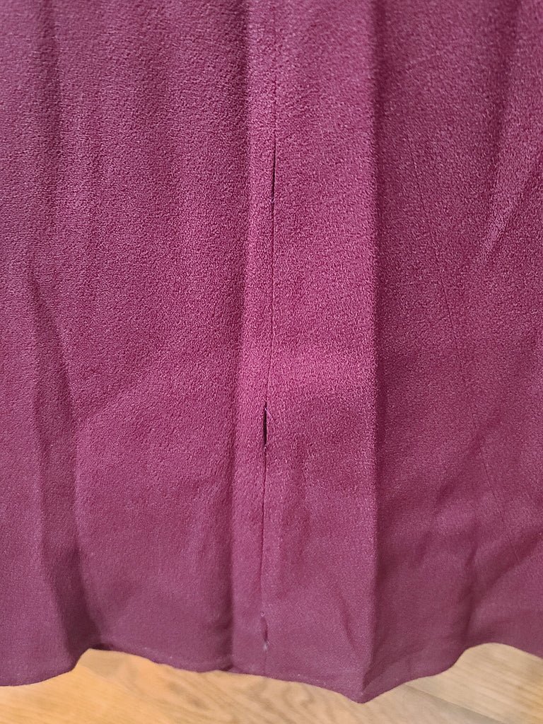 Maroon Rayon Gown with Beaded Bird Design(B-37' W-30' H-38') — image 18