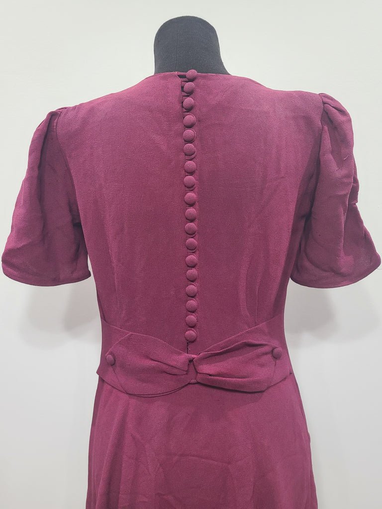 Maroon Rayon Gown with Beaded Bird Design(B-37' W-30' H-38') — image 24