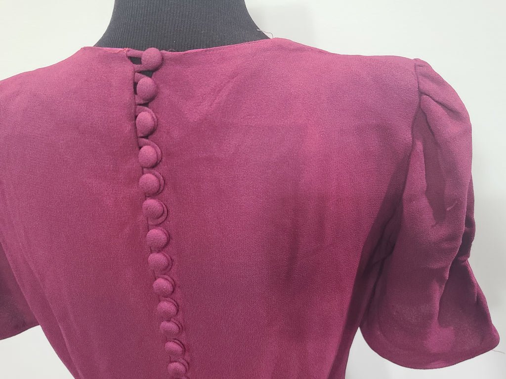 Maroon Rayon Gown with Beaded Bird Design(B-37' W-30' H-38') — image 25