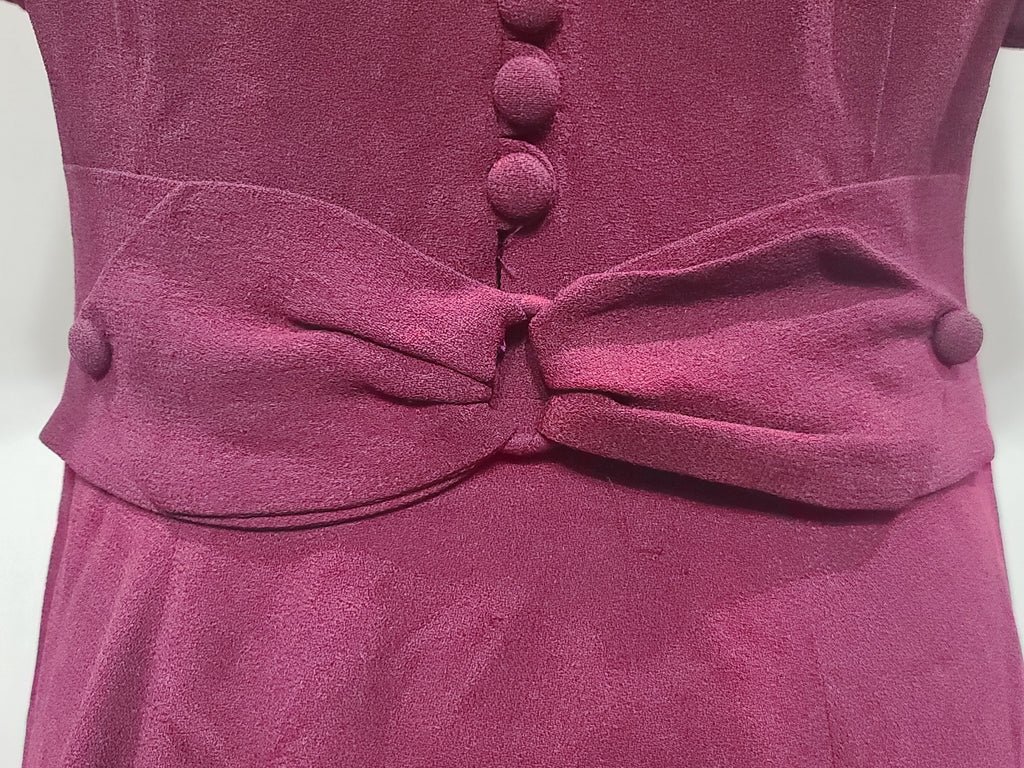 Maroon Rayon Gown with Beaded Bird Design(B-37' W-30' H-38') — image 27