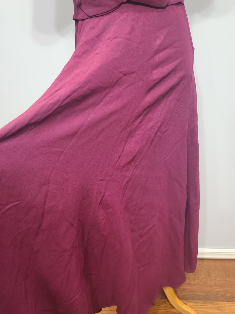 Maroon Rayon Gown with Beaded Bird Design(B-37' W-30' H-38') — image 29