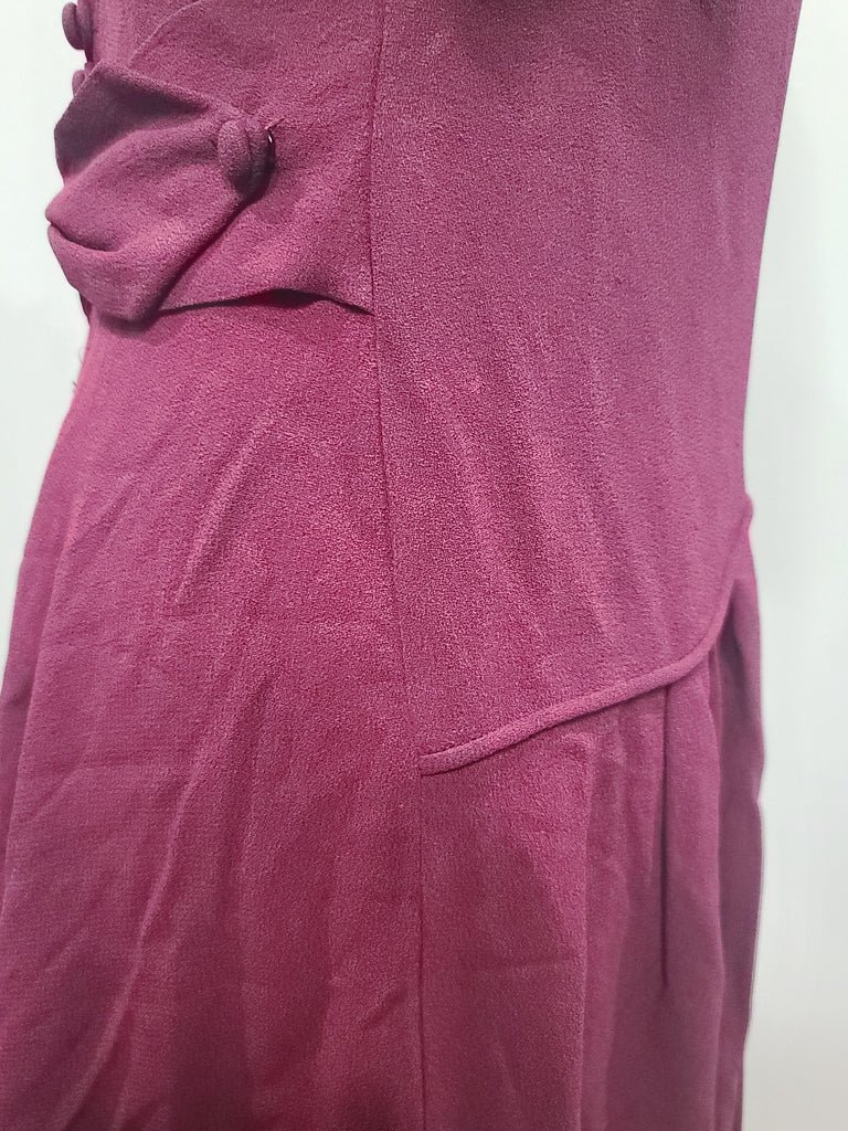 Maroon Rayon Gown with Beaded Bird Design(B-37' W-30' H-38') — image 30