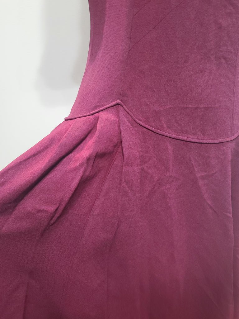 Maroon Rayon Gown with Beaded Bird Design(B-37' W-30' H-38') — image 32