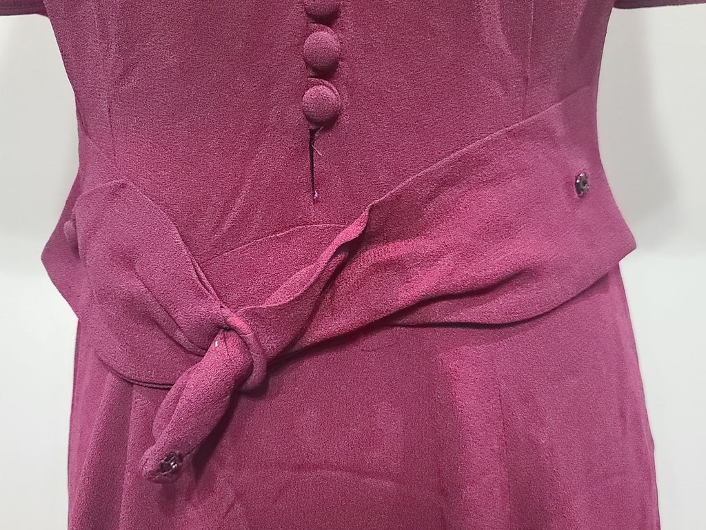 Maroon Rayon Gown with Beaded Bird Design(B-37' W-30' H-38') — image 33