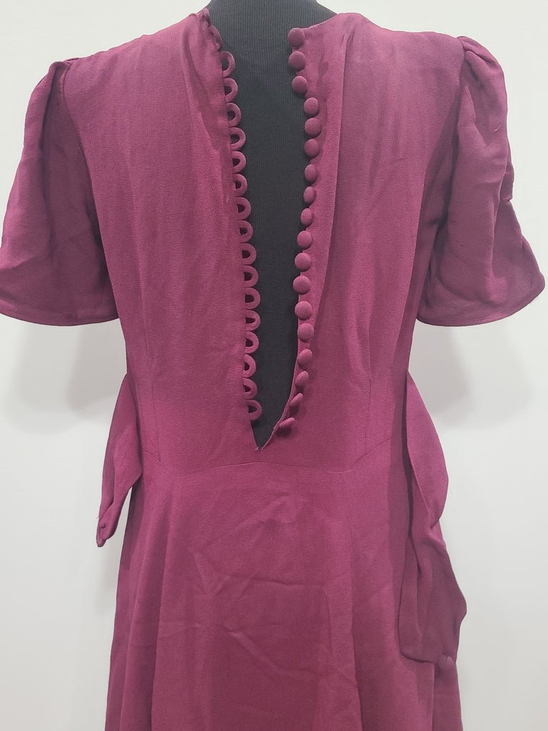 Maroon Rayon Gown with Beaded Bird Design(B-37' W-30' H-38') — image 34