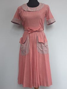 Pink Wrap Dress(B-39' W-26'-30' H-38')