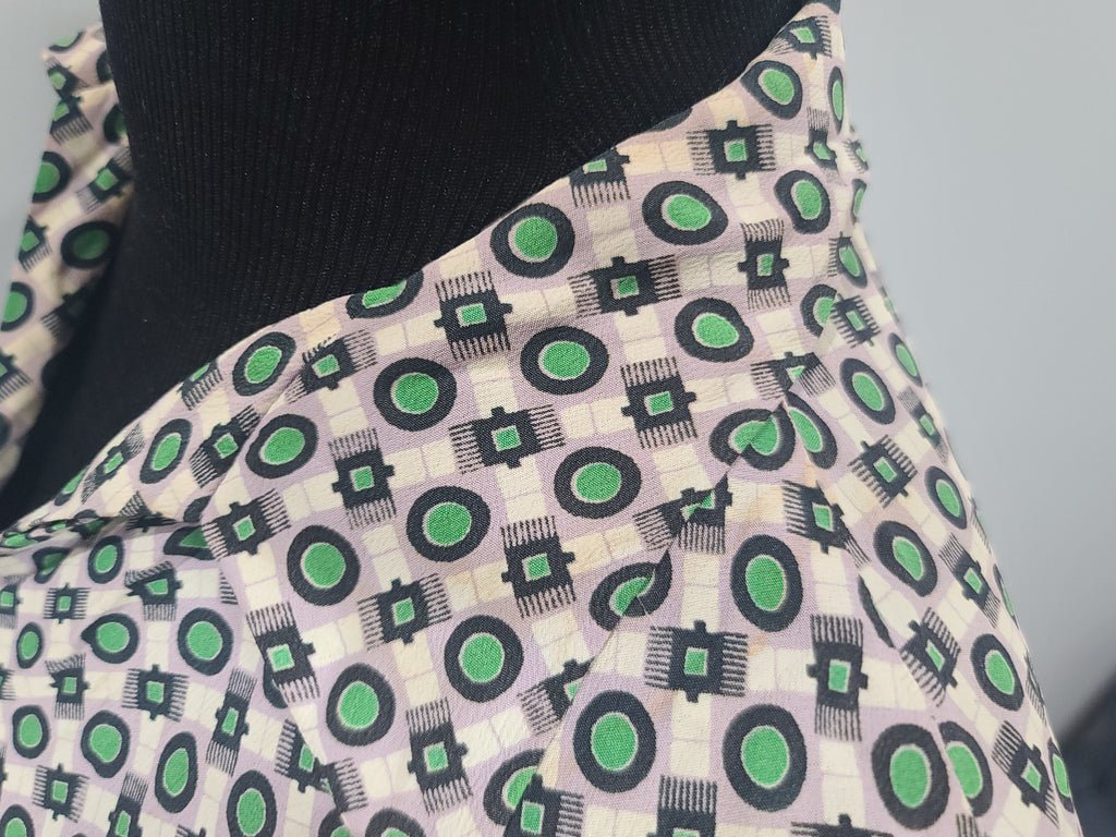 Green Print Dress (as-is)(B-33' W-27' H-37') — image 9