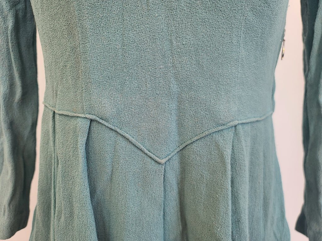 German Rayon Teal Dress(B-31.5' W-25' H-38') — image 12