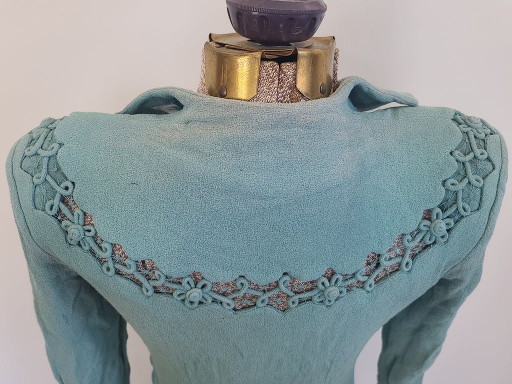 German Rayon Teal Dress(B-31.5' W-25' H-38') — image 13