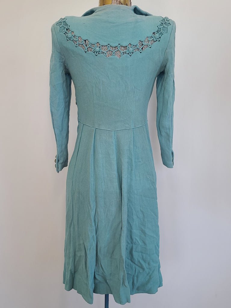 German Rayon Teal Dress(B-31.5' W-25' H-38') — image 4