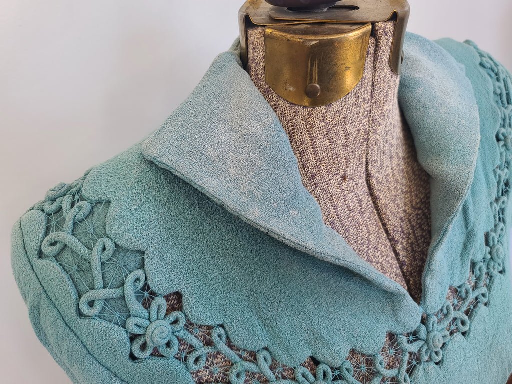 German Rayon Teal Dress(B-31.5' W-25' H-38') — image 7