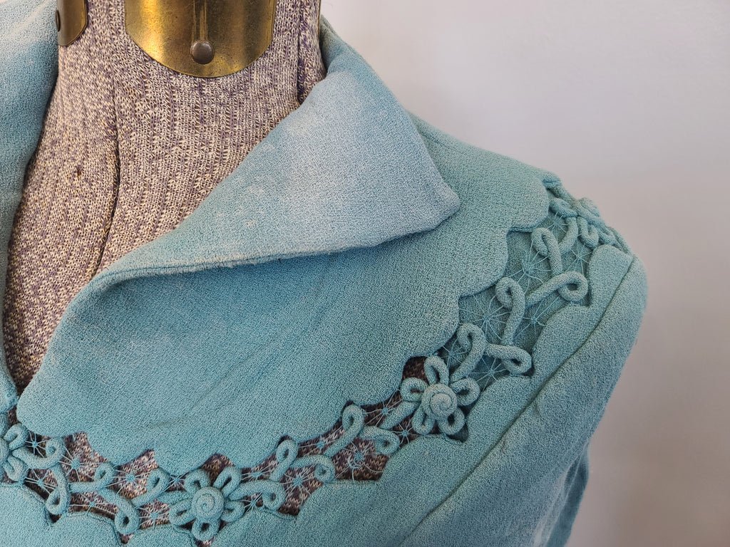 German Rayon Teal Dress(B-31.5' W-25' H-38') — image 9