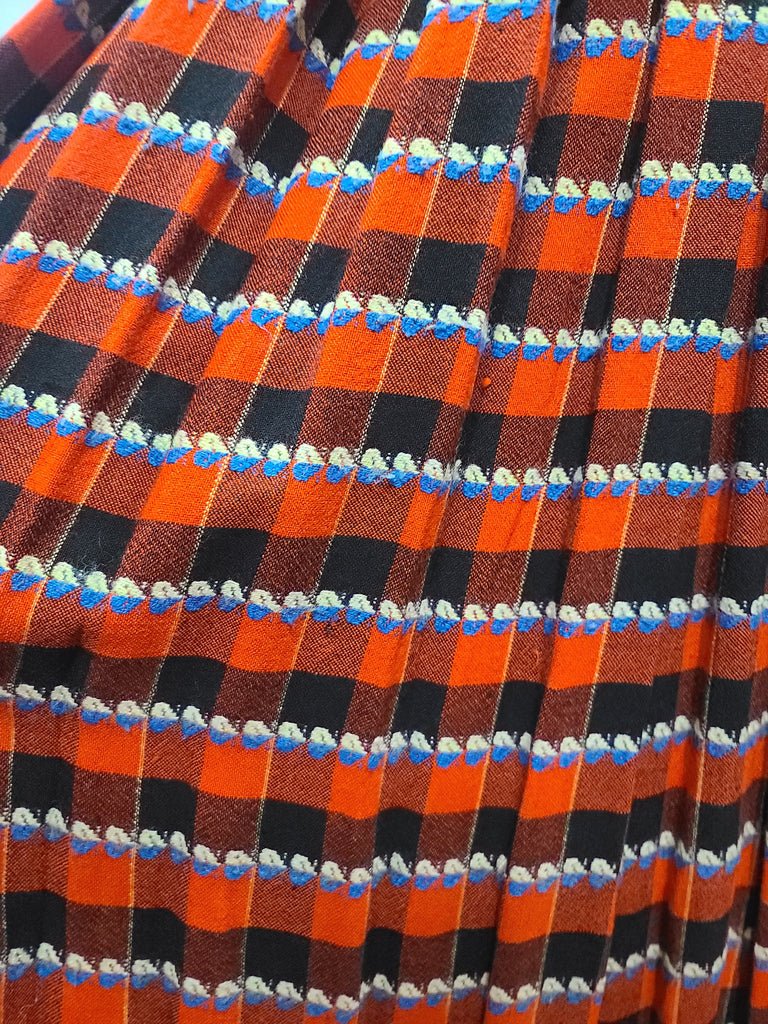 German Red and Black Plaid Dress with Heart Designs(B-38' W-32' H-48') — image 13