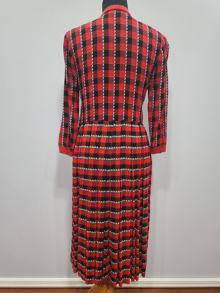 German Red and Black Plaid Dress with Heart Designs(B-38' W-32' H-48') — image 3