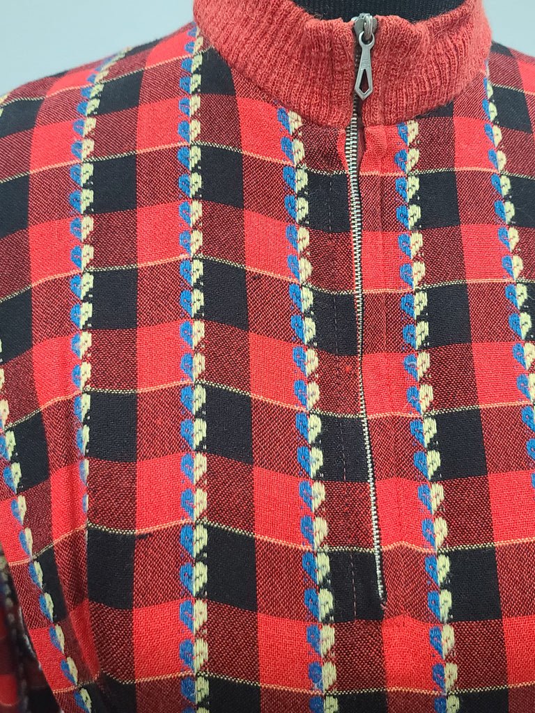 German Red and Black Plaid Dress with Heart Designs(B-38' W-32' H-48') — image 7