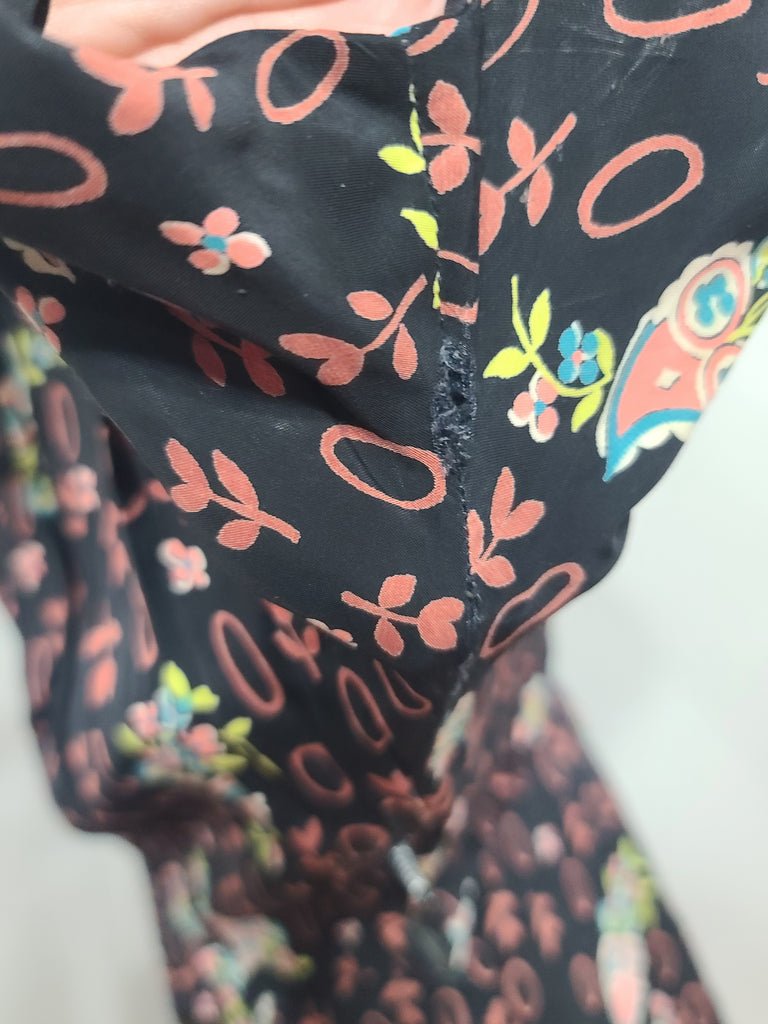 Flower and Leaf Print Cold Rayon Dress(B-36' W-28' H-37') — image 10