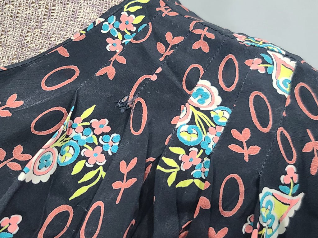 Flower and Leaf Print Cold Rayon Dress(B-36' W-28' H-37') — image 7