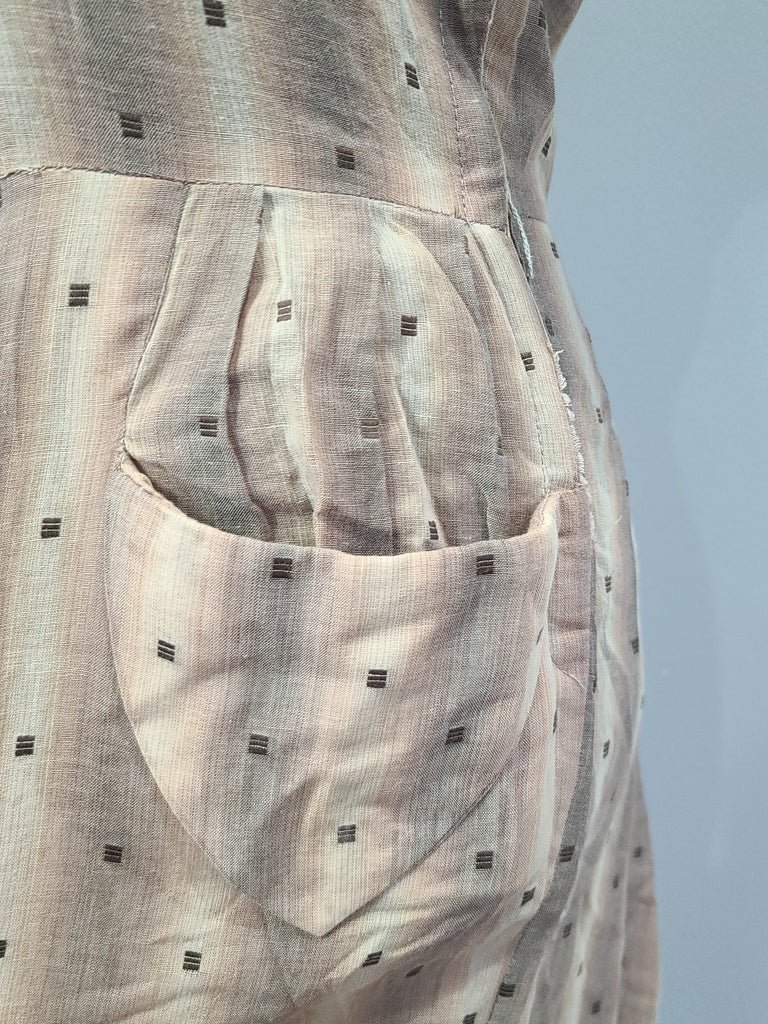 Brown Tan Stripe Dress(B-38' W-28' H-40') — image 7